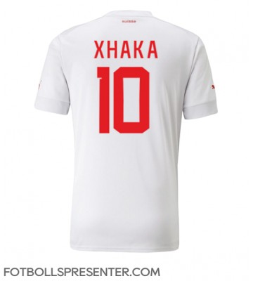 Schweiz Granit Xhaka #10 Borta Matchtröja VM 2022 Kortärmad